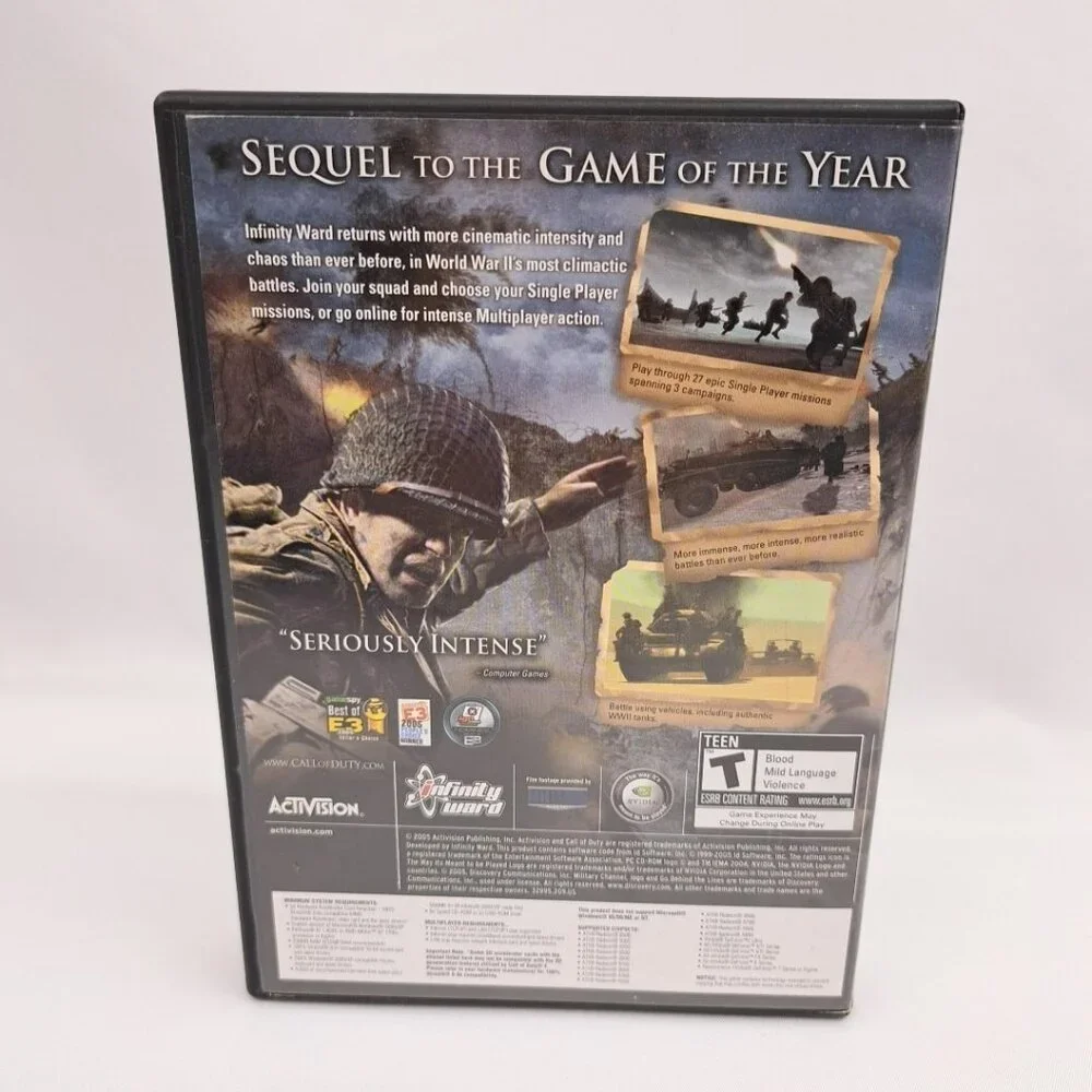 Call of Duty 2 2005 Complete PC CD-ROM Game 6 Disc Set